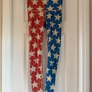 Teeki Patriotic Red and Blue Star Leggings